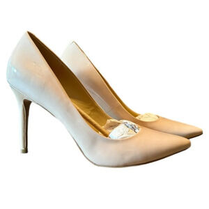 Michael Kors MK Classic Nude Patent Leather Pointed Toe Heel Pump Size 8 Career